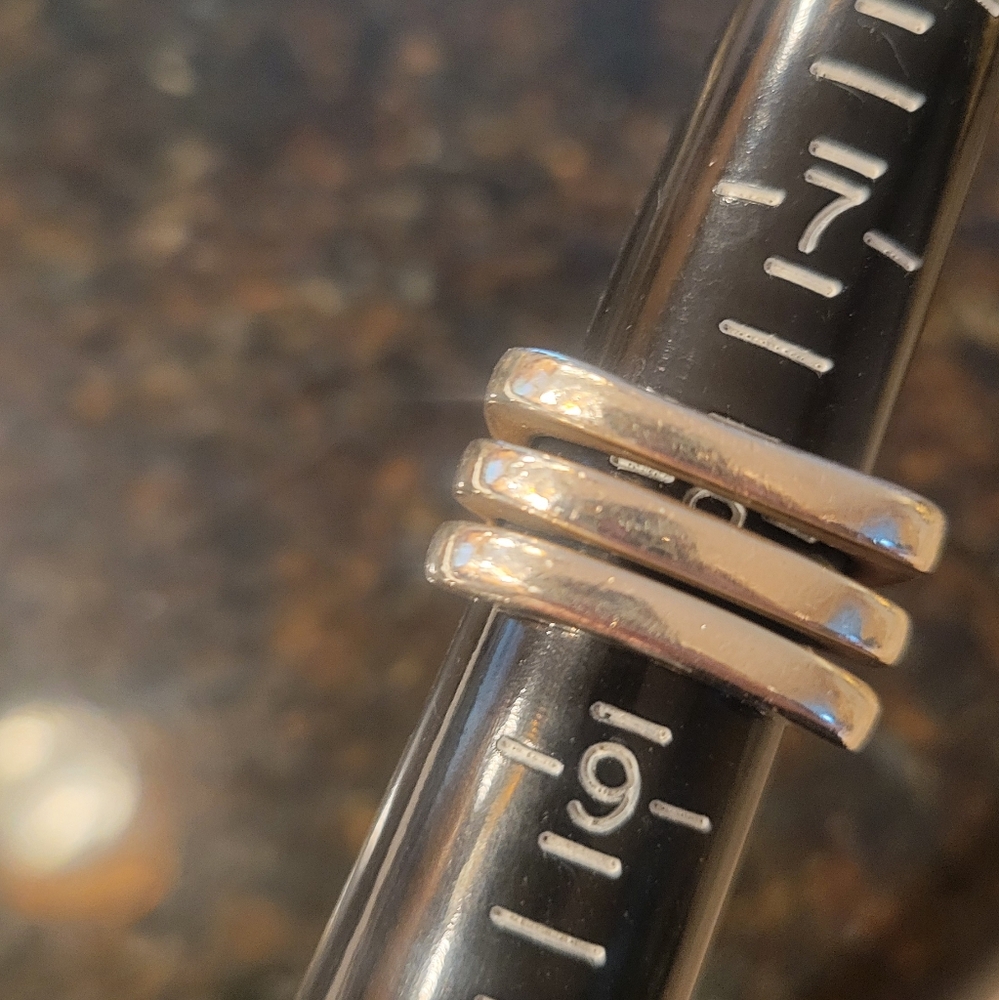 Silpada 925 Sterling Silver Triple Bar Ring R1618 - Picture 3 of 6